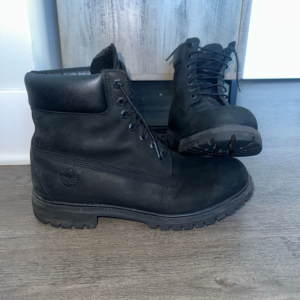 Timberland Men's Black Boots, Size 12, Excellent Condition